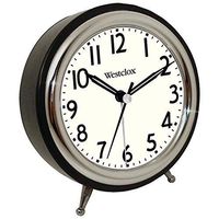 Westclox 75032 5 Classic Alarm Clock Retro Chrome Bezel - Black Consumer electronics