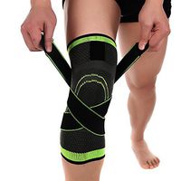 MiLanNuo 3D Weaving Knee Brace Breathable Sleeve Support Running Jogging Sport Joint Pain (L)