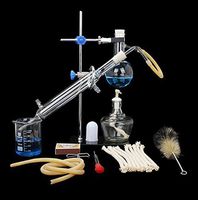New Lab 100ML Essential Oil Distillation Apparatus Water Purifier Glassware Kit
