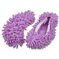 Multi Function Micro-Fiber Washable Dust Mop Slippers Cleaning Shoes - Easily Clean Your Floor Without Breaking Your Back (2 Pairs, Blue)