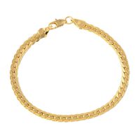 Hemlock Men's Punk Bracelets Bangle, Women Hip Hop Wristband Bangle Chain Jewelry (Gold)