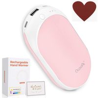 OCOOPA Hand Warmers Rechargeable, 7800mAh Long-Lasting Heating Electronic Hand Warmer, Battery Powered Great for Camping, Hunting, Warm Gift, Power Plus (Elegant Pink,1-Pack)