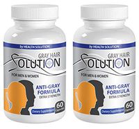 Biotin for Men - Gray Hair Solution for Men and Women - Hair Growth Organic Vitamins (2 Bottles 120 Capsules)