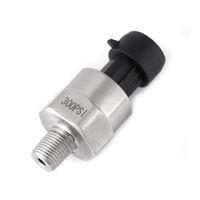 Pressure Transducer Sender Sensor for Oil Fuel Air Water, 1/8"NPT Thread Stainless Steel (300PSI)