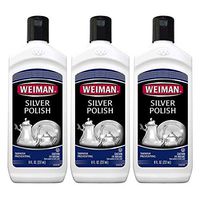 Weiman Silver Polish and Cleaner - 8 Ounce - Clean Shine and Polish Safe Protective Prevent Tarnish (Pack of 3)