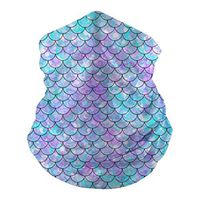 FISSUPER Mermaid Scales Multifunction Seamless Half Face Mask Breathable Dustproof Windproof UV Shield Outdoor Headband Scarf