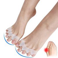 MYDETOE 5 Pairs Toe Separator Hallux Valgus Toes Overlapping Separation Toes Rehabilitation Corrective Orthotics Five Holes