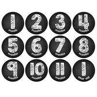 Wodwad 12 Pcs Baby Monthly Stickers,Newborn First Year Age & Growth Tracking Sticker