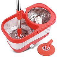 Orange Mop Bucket Rotate The Mop Hand Pressure Pile Cloth Rotate The Mop Bucket Dual Drive Mop Bucket Size: About 44 23 24cm DELICATEWNN