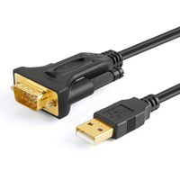 CableCreation 6.6 Feet USB to RS232 Adapter with PL2303 Chipset, Gold Plated USB 2.0 to DB9 Serial Converter Cable Support Cashier Register, Modem, Scanner, Digital Cameras,CNC etc, 2M /Black