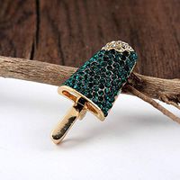 Creative Rhinestone Crystal Brooch Pin Collar Sweater Accessories Jewelry Daily Popular Fashion Creation Beauty Girls Woman Girl Jewerly Design | Color - Green