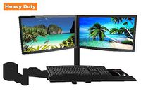 EZM Dual LCD/LED/Plasma/Flat Panel Monitor and Keyboard Wall Mount Black (002-0040)
