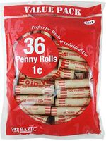Bazic 5011 Penny Coin Wrappers, 36 Per Pack
