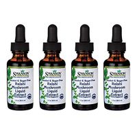 Swanson Reishi Mushroom Liquid Extract (Alcohol- & Sugar-Free) 1 fl Ounce (29.6 ml) Liquid (4 Pack)
