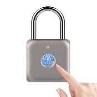 eLinkSmart Fingerprint Padlock Smart Touch Lock Metal Anti-Theft Intelligent Keyless for Gym Locker, School Locker Lock, Backpack, Suitcase, Travel Luggage (Gray)