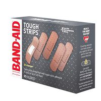 Band-Aid Brand Adhesive Bandages Tough Strips 60 ea Pack of 3