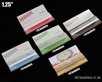 Moon 5 Colors 50 booklets Mixed Pack Rolling Papers 77 * 45mm 2000 Leaves