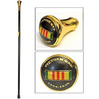 Walking Cane with Vietnam War Ribbon Design on The Handle
