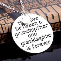 Family Necklace Pendant Gift The Love Between Grandma and Granddaughter Love Hot Prom Woman Pretty Cute Simple Elegant Jewerly Womens Best Comfy Style Design
