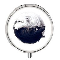 Pill Cases Metal,Custom Round Medecine Case Medecine Bottle Mini Travel Pill Vitamin Decorative Box Case Holder