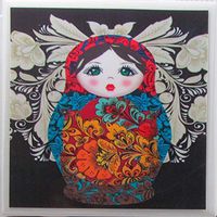 Personalized Ceramic Coaster - Doll - Set of 4 - Check Out More Designs by Typing in Made Perfect Coaster Company - We Carry Stone - Tile - Marble & Monogram Coaster