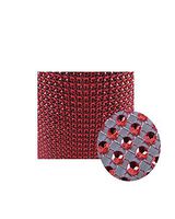 Glittering Faux Diamond Dazzling Faux Rhinestone Mesh Ribbon Wrap for Arts and Crafts Decorations and Cake Decorations, 1 Strip 4-1/2 Inch x 3 Feet - Red