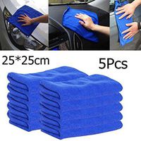 Dongba Microfiber Cloth Cleaning Towels (Pack of 5 Pieces) for Fine Auto Finishes, Interior, Kitchen, Bathroom Paper Towels