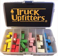 Truck Upfitters 36 pc Automotive Combination LOW and TALL/STD PROFILE JCASE Box Shaped Assortment Fuse Kit for Ford, Chevy/GM, Nissan, and Toyota Pickup Trucks, Cars and SUVs