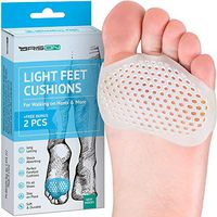 Metatarsal Pads Ball of Foot Cushions - Soft Gel Reusable Breathable Long Lasting Foot Care Pad - Bunion Forefoot Cushioning Mortons Neuroma Blisters Callus Pain Relief - Men Women (1 Pair)