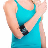 DonJoy Advantage DA161EB01-BLK Golf/Tennis Elbow Lightweight Strap for Golfer's and Tennis Elbow, Adjustable Neoprene Fabric, Right or Left, Fits Most, 7" to 14"