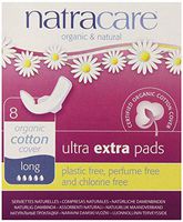 Natracare - Long - Ultra Extra Pads with Wings - Organic and Natural - 8 Count - Pack of 3