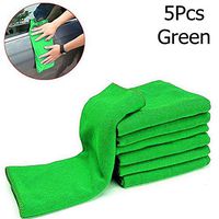SUJING e Car Wash Towels Microfiber Car Drying Towels Car Cleaning Towels Soft Auto Detailing Towels - 25 x 25cm (green, 5)