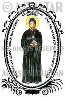 St Josephine Bakhita Against Human Trafficking 4"x6" Set of 6 Linen Postcards