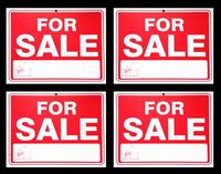 for Sale Sign 9 x 12 Inch - 4 Pack