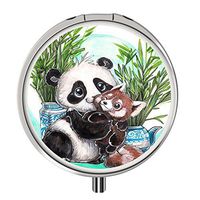 Pill Cases Metal,Custom Round Medecine Case Medecine Bottle Mini Travel Pill Vitamin Decorative Box Case Holder