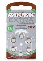 Rayovac Hearing Aid Batteries Size 312 - Pack of 30 + Free Battery Caddy