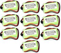 SPS Brand 3.6V 800 mAh Replacement Battery for Radio Shack/Tandy 43-3581 CordlessPhone (10 Pack)
