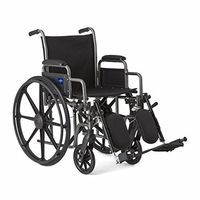 Medline Comfort Driven Wheelchair with Removable Desk Arms and Elevating Leg Rests, 16” Seat