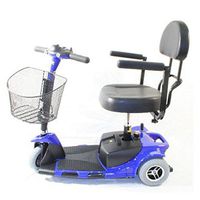 Zip'r Mobility - Zip'r Roo - Travel Scooter - 3-Wheel - 16.5"W x 14.5"D - Blue