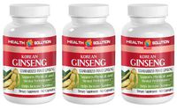 Increase Male Stamina - Korean Ginseng 350mg - Ginseng Male Supplement - 3 Bottles 180 Capsules