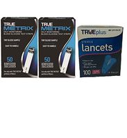 TRUE Metrix Blood Glucose Test Strips(100 Count) with 100 TRUEplus Sterile Lancets 28 Gauge