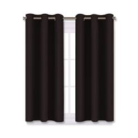NICETOWN Blackout Curtain Panels for Bedroom Window, Triple Weave Microfiber Energy Saving Thermal Insulated Solid Grommet Blackout Draperies and Drapes (1 Pair, 29 inches by 45 Inch, Toffee Brown)