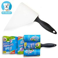 PetBuddy Pet Lint Roller (6-Pack) Tearaway Sticky Tape Straps with one Reusable Handle | Remove Hair, Fur, Thread | Car, Auto, Home, Work | Clothes, Couch, Furniture, Carpet