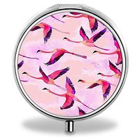 Wild Goose Pill Case, Round Stainless Drug Organizer Container Medicine Cover for Pocket Daily&Weekly