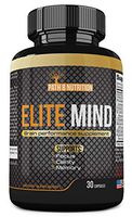Elite Mind Premium Brain Booster Supplement - All Natural Nootropic Stack - Brain Supplement Supports Enhanced Memory, Focus, and Clarity - USA Formulated, 30 Day Supply, Powerful One Per Day Formula
