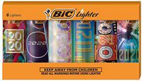 BIC Special Edition New Years Day Lighters, Set of 6