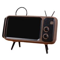 Wgch Bluetooth Speaker, Home Portable Audio Speaker Mini Speaker Retro TV Speaker with Phone Stand Holder Radio Bluetooth Speaker Wireless Portable Audio Speakers