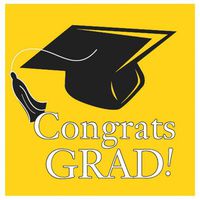 Congrats Grad Yellow Lunch Napkins (36 count)