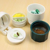 NPLE--4 Layer Pill Crusher Grinder Splitter Tablet Divider Cutter Storage Box Hot