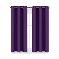 NICETOWN Thermal Insulated Blackout Draperies Curtains, Triple Weave Home Decoration Solid Ring Top Blackout Drape Panels for Bedroom (Set of 2, 29 x 45 Inch, Royal Purple)